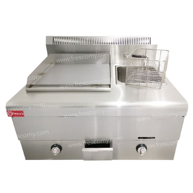 2 in 1 Deep Fryer with Griddle Commercial Machine Gas FHGG-751