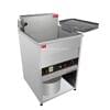 Deep Fryer Electric 23L featuring a stainless steel body, integrated control panel, and attached drain pan.