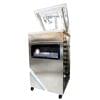 The Vacuum Sealer Packing Machine DZ400 FD2Q features a transparent lid, easy-to-use control panel, and mobile wheels, all shown isolated on a white background.