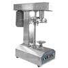 The Pop Corn Can Bottle Sealing Machine Stainless Steel FET-AP5556 features control buttons and indicator lights on the base, designed for automatic sealing of cans in food or beverage processing.