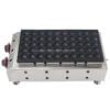 The Dorayaki Mini 50 Holes Machine Gas FNP-548, crafted from stainless steel, features dual side temperature control knobs and 56 mini holes, perfect for making professional-quality takoyaki bites.