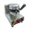 The Waffle Flower Water Tear Maker Electric FNP-689 features a stainless steel build, round cooking plate, control knobs, and a black handle—ideal for creating delicious Waffle Flower treats.