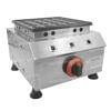 The Dorayaki Mini 25 Holes Machine Gas FNP-693, with its sleek stainless steel and vibrant red front control knob, offers efficient cooking. Its modern utility blends with traditional charm, inspired by takoyaki makers, for delightful culinary experiences.