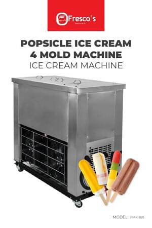 Fresco 4 Mould Popsicle Ice Lolly Machine Stainless Steel Product Maker 01