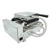 The Waffle Cube Chocolate Machine FNP-81 features stainless steel construction, a black handle, insulated cables, and a power switch—perfect for pressing or sealing materials in chocolate or waffle cube production.