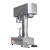 A stainless steel Bottle Sealing Machine Automatic Can Sealer Premium No Spin, featuring a vertical cylindrical body, multiple adjustment controls, and an attached power cord. The machine is designed for processing or manufacturing.