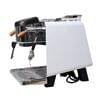 Fresco Malaysia Espresso Coffee Machine featuring dual wooden handle steam wands, a metal drip tray, and black legs.