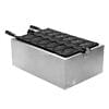 The Taiyaki Fish Waffle 6pcs Electric Machine FNP-268 is a stainless steel, fish-shaped waffle maker featuring two handles and multiple molds for baking.
