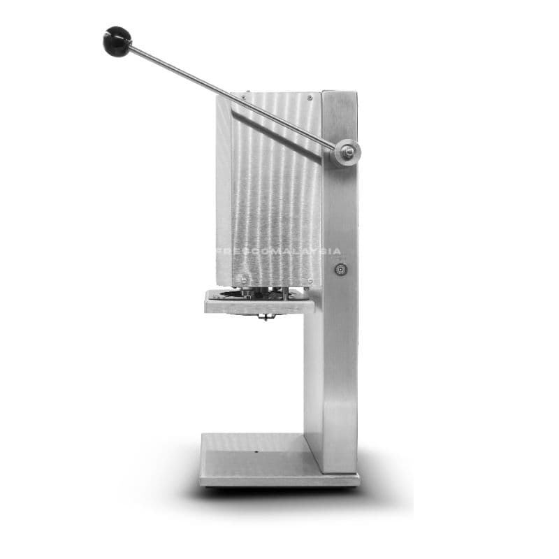 A manual bottle capping machine with a long lever for sealing, as precise as the LP-Curly Potato Cutter Manual Cutter Machine used in culinary tools.