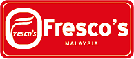 A red rectangular logo with the text "Fresco's Malaysia" in white and a stylized "F" inside a circle to the left.