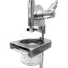 The product is the Long Potato Forming Machine 12 Holes, showcasing a linear design with a lever handle and circular base, featuring a white filter and transparent container below, set against a neutral background.