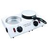 Meet the Food Warmer Double Melting Pot FRS20048, a white machine with two compartments, dials, and on/off switches for precise temperature control. This versatile appliance is perfect for melting chocolate and warming food to elevate your culinary creations.